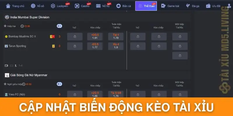 Đọc vị kèo tài xỉu dựa theo sự biến động của kèo cược