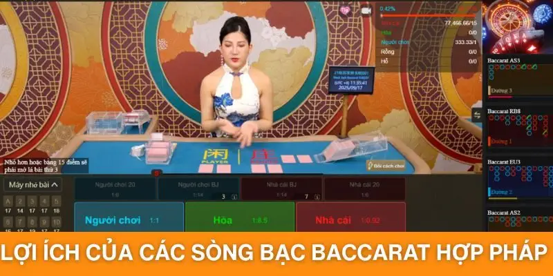 Lợi ích thiết thực của các sòng bạc baccarat hợp pháp